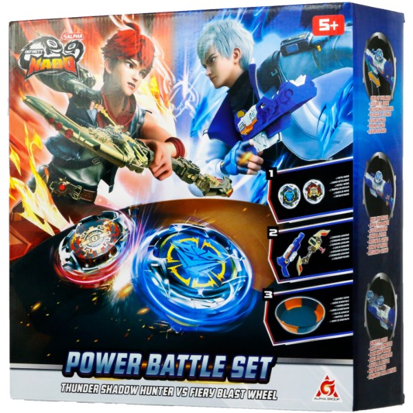 Фото - Набір дзиг Infinity Nado VII Power Battle Set Thunder Shadow Hunter vs Fiery Blast Wheel (EU664180)
